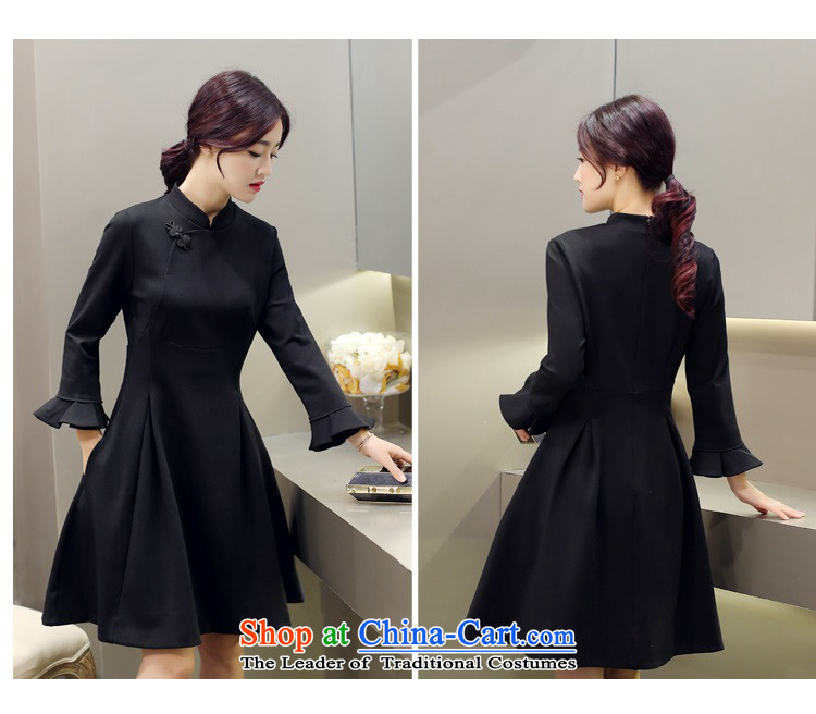 The 2015 autumn and winter Ms. New Pure Color China wind dresses minimalist retro style, a Korean word waist skirt Sau San hundreds pleated skirts petals cuff 2 red L picture, prices, brand platters! The elections are supplied in the national character of distribution, so action, buy now enjoy more preferential! As soon as possible.