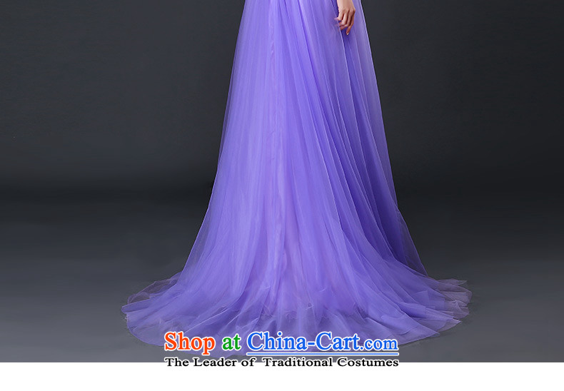 The annual meeting of the Zambia dress long tail 2015 Autumn small new lace Korean Sau San moderator evening dresses female purple L picture, prices, brand platters! The elections are supplied in the national character of distribution, so action, buy now enjoy more preferential! As soon as possible.