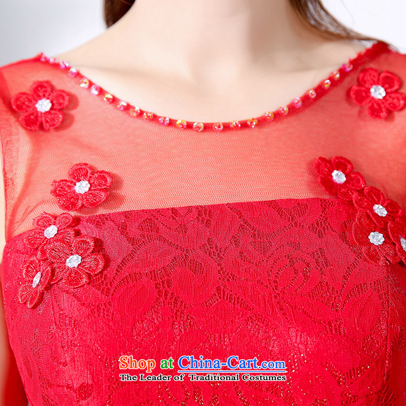 In spring and autumn 2015 new large red bride replacing dresses marriage the lift mast bows dress lace red dress two kits RED M M mano-hee , , , shopping on the Internet
