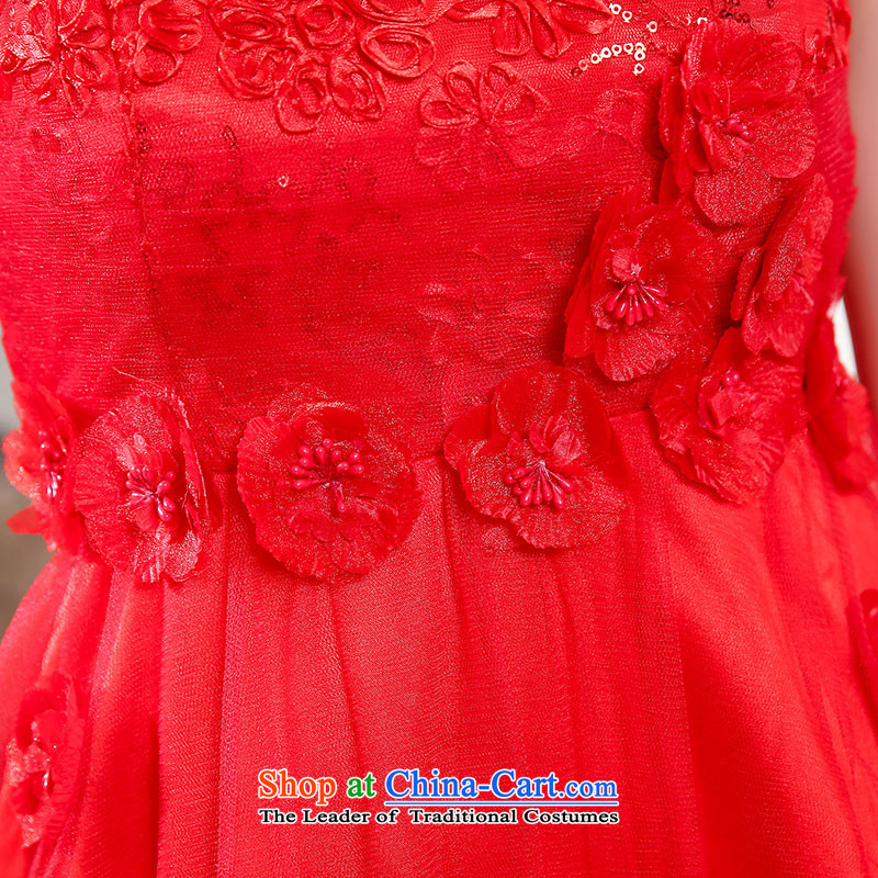 Load New autumn 2015 aristocratic new bride dress a marriage red dress bows serving two kits dresses female RED M M mano-hee , , , shopping on the Internet