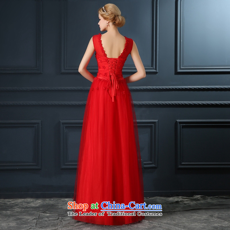 The Syrian brides dresses time 2015 new red petals long shoulders fluoroscopy female evening dress marriage services annual winter banquet bows dress red S time Syrian shopping on the Internet has been pressed.