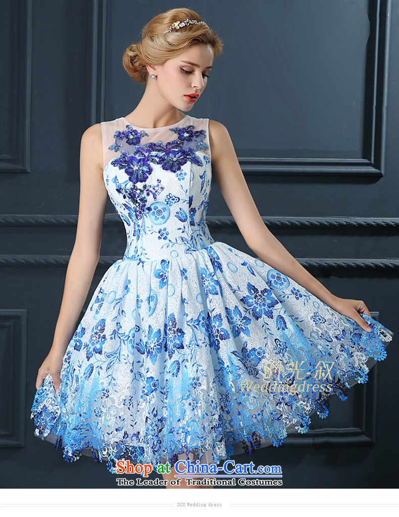 Time Syrian porcelain blue marriages bows Annual Dinner Performances bridesmaid wedding dress bride dress short skirt, light blue M picture, prices, brand platters! The elections are supplied in the national character of distribution, so action, buy now enjoy more preferential! As soon as possible.