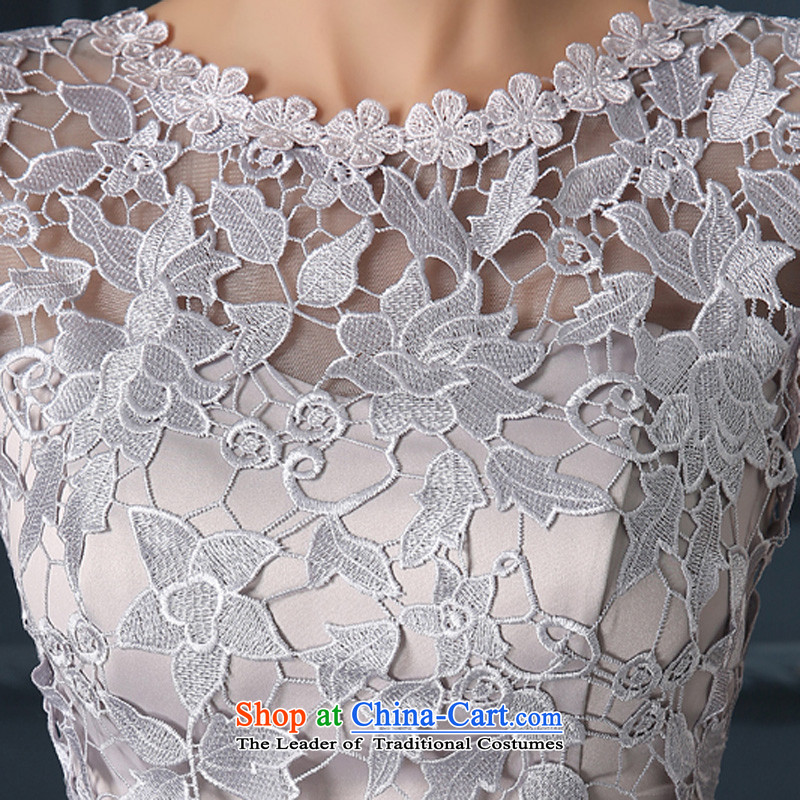 Time Syrian sexy back Gray lace flowers bride services under the auspices of the annual dinner of the bows performances wedding dresses 2015 new bridesmaid service M Time Syrian shopping on the Internet has been pressed.