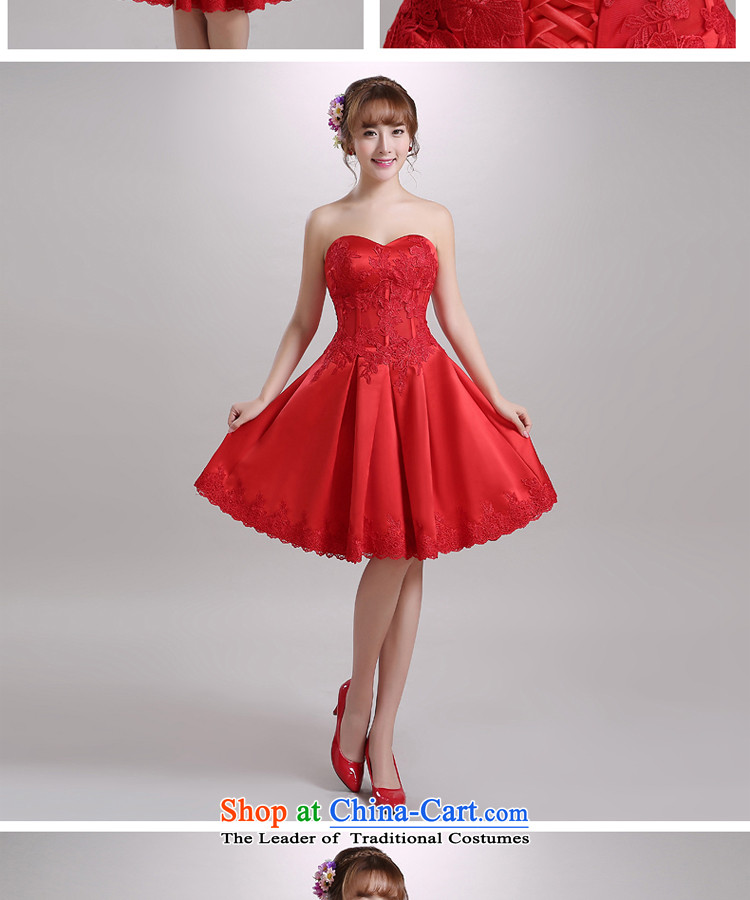 Talk to Her Wedding Dress Short) 2015 autumn and winter new bride bows services and chest Korean dress code red L picture, prices, brand platters! The elections are supplied in the national character of distribution, so action, buy now enjoy more preferential! As soon as possible.