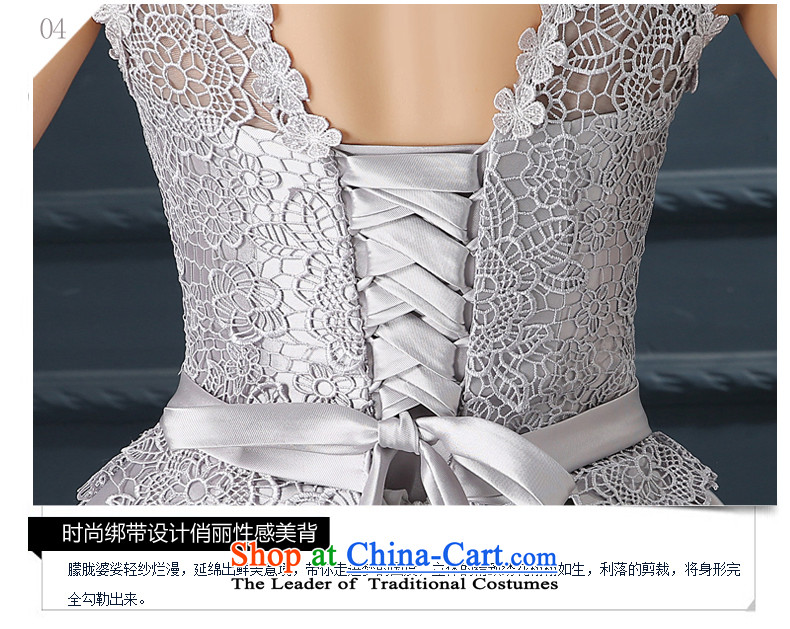 Time Syrian Smoke Gray marriages wedding short of serving bows wedding dresses qipao small 2015 new marriages bows Annual Dinner Performances Bridesmaid Smoke Gray S picture, prices, brand platters! The elections are supplied in the national character of distribution, so action, buy now enjoy more preferential! As soon as possible.