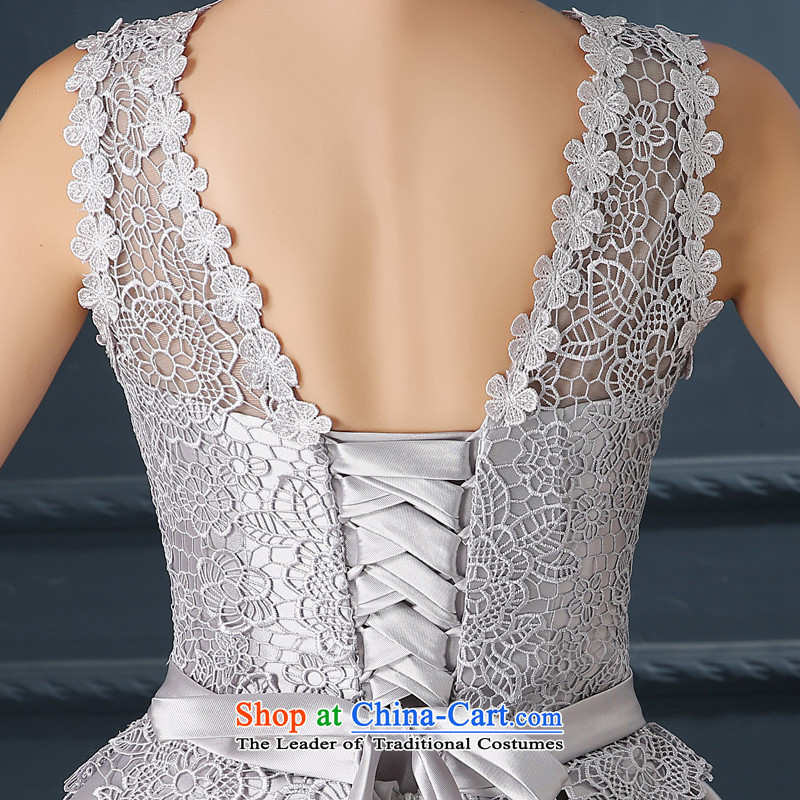Time Syrian Smoke Gray marriages wedding short of serving bows wedding dresses qipao small 2015 new marriages bows Annual Dinner Performances Bridesmaid Smoke Gray S time Syrian shopping on the Internet has been pressed.