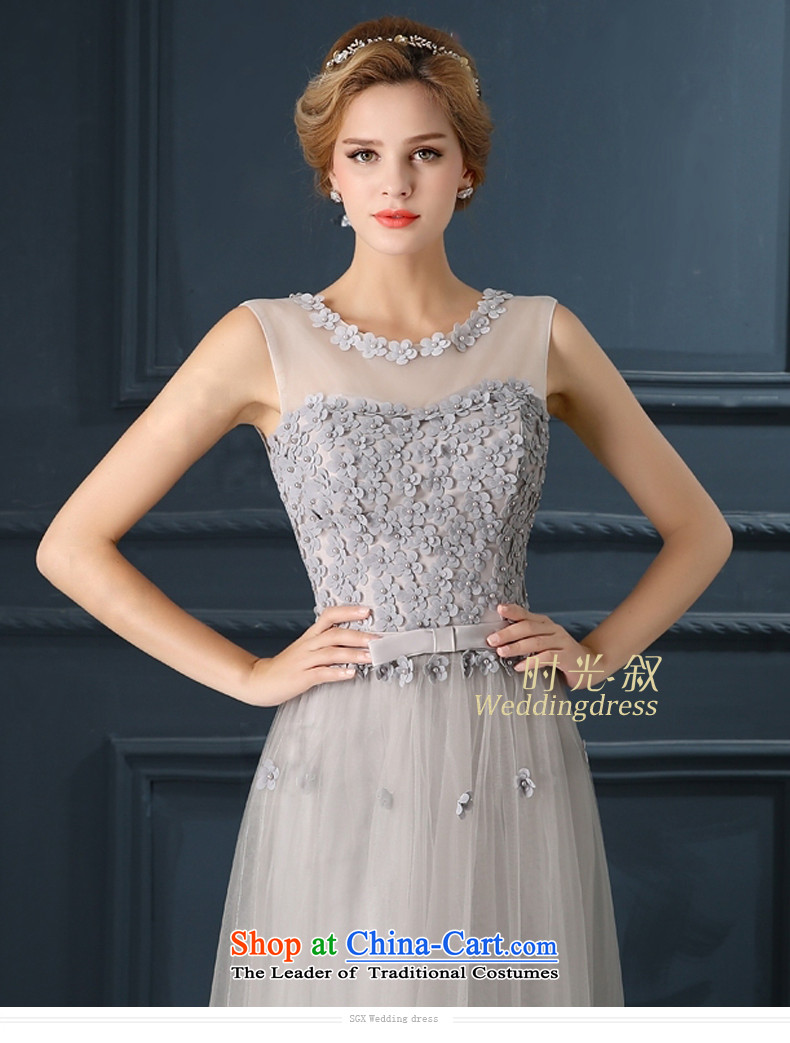 Time Syrian sexy back Gray lace flowers bride services under the auspices of the annual dinner of the bows performances wedding dresses 2015 evening dresses Smoke Gray S picture, prices, brand platters! The elections are supplied in the national character of distribution, so action, buy now enjoy more preferential! As soon as possible.