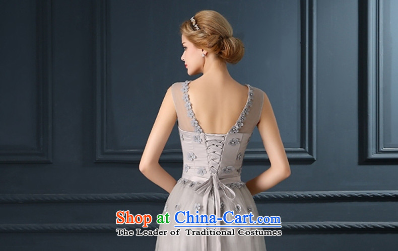 Time Syrian sexy back Gray lace flowers bride services under the auspices of the annual dinner of the bows performances wedding dresses 2015 evening dresses Smoke Gray S picture, prices, brand platters! The elections are supplied in the national character of distribution, so action, buy now enjoy more preferential! As soon as possible.