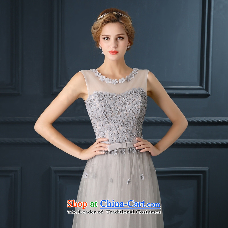 Time Syrian sexy back Gray lace flowers bride services under the auspices of the annual dinner of the bows performances wedding dresses 2015 evening dresses Smoke Gray S time Syrian shopping on the Internet has been pressed.