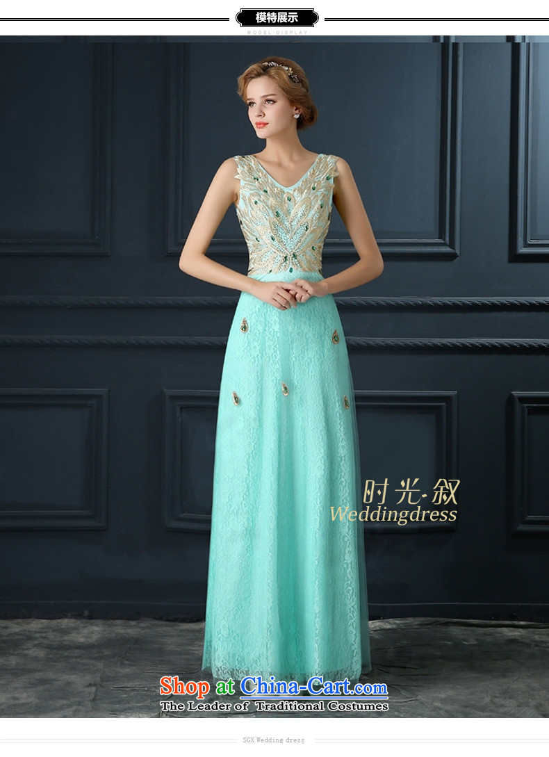 Time Syria Blue Diamond lace marriages serving dinner drink bridesmaid annual performance long wedding dress skyblue S picture, prices, brand platters! The elections are supplied in the national character of distribution, so action, buy now enjoy more preferential! As soon as possible.
