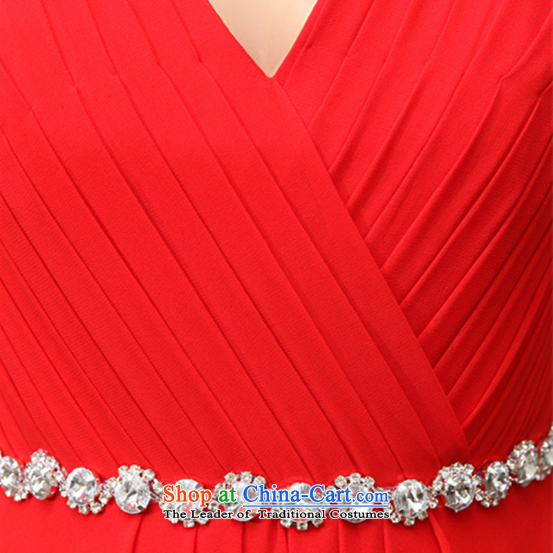Hannizi 2015 stylish and simple Sau San straps banquet evening dresses bows service bridal dresses red and postures (Korea XXL, hannizi) , , , shopping on the Internet