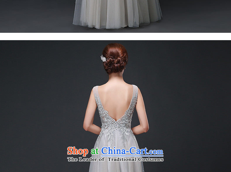 Jacob Chan bridesmaid dress skirt long back fall 2015 shoulders lace Korean performances Dinner Evening Dress Female Light Gray L picture, prices, brand platters! The elections are supplied in the national character of distribution, so action, buy now enjoy more preferential! As soon as possible.