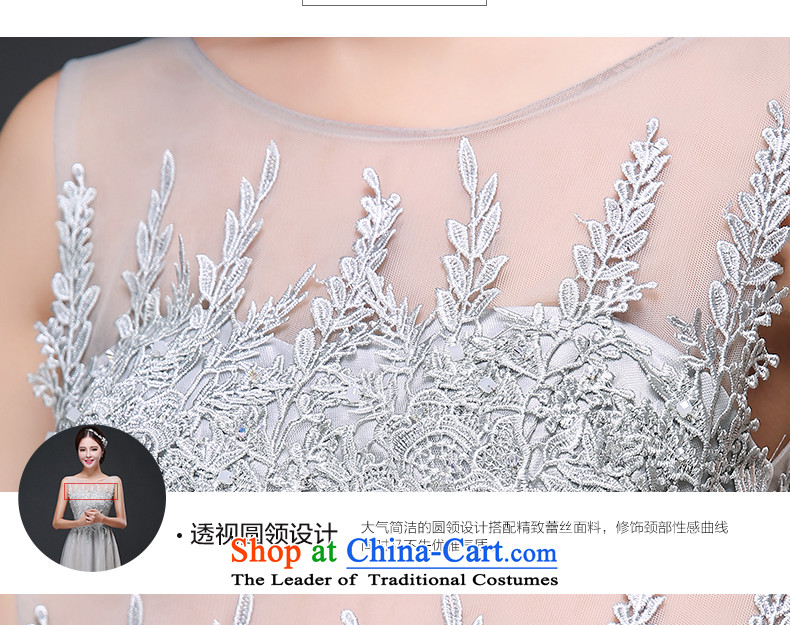 Jacob Chan bridesmaid dress skirt long back fall 2015 shoulders lace Korean performances Dinner Evening Dress Female Light Gray L picture, prices, brand platters! The elections are supplied in the national character of distribution, so action, buy now enjoy more preferential! As soon as possible.