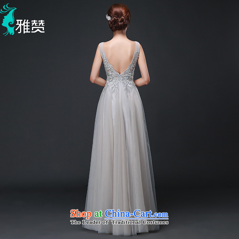 Jacob Chan bridesmaid dress skirt long back fall 2015 shoulders lace Korean performances Dinner Evening Dress Female Light Gray , L, Jacob Chan (YAZAN) , , , shopping on the Internet