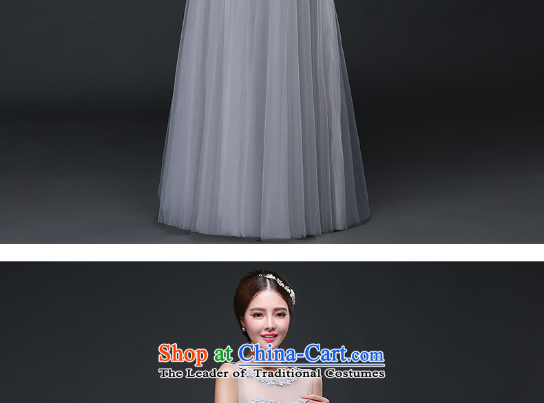 Jacob Chan bridesmaid dress party long shoulders fall 2015 Annual Dinner of the new wedding dress evening light gray female M picture, prices, brand platters! The elections are supplied in the national character of distribution, so action, buy now enjoy more preferential! As soon as possible.