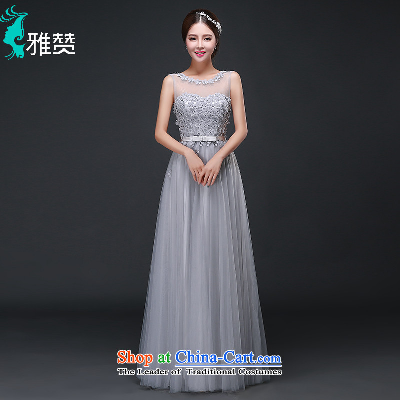 Jacob Chan bridesmaid dress party long shoulders fall 2015 Annual Dinner of the new wedding dress evening light gray M, Jacob female Chan (YAZAN) , , , shopping on the Internet