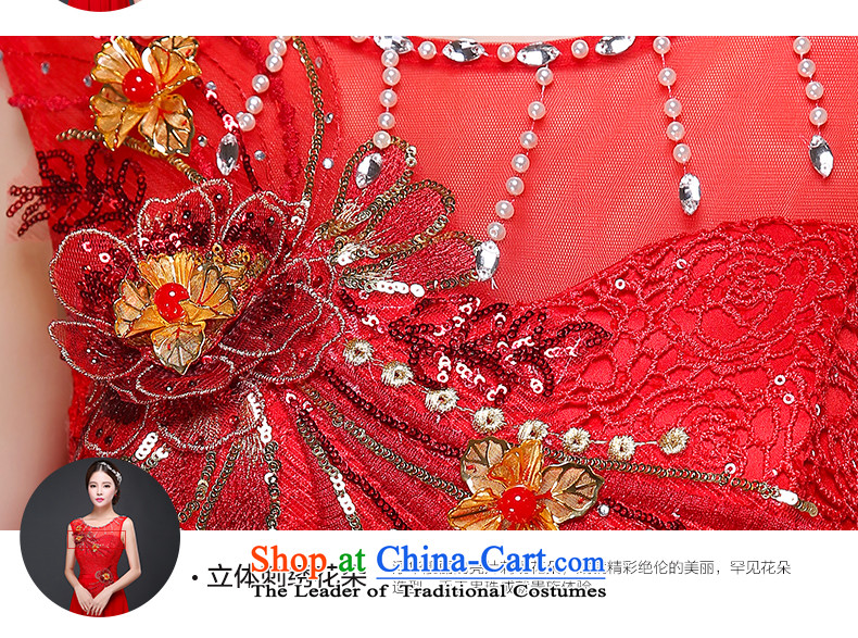 Jacob Chan marriage bows dress bride long Foutune of autumn 2015 new shoulders red evening wedding betrothal RED M picture, prices, brand platters! The elections are supplied in the national character of distribution, so action, buy now enjoy more preferential! As soon as possible.