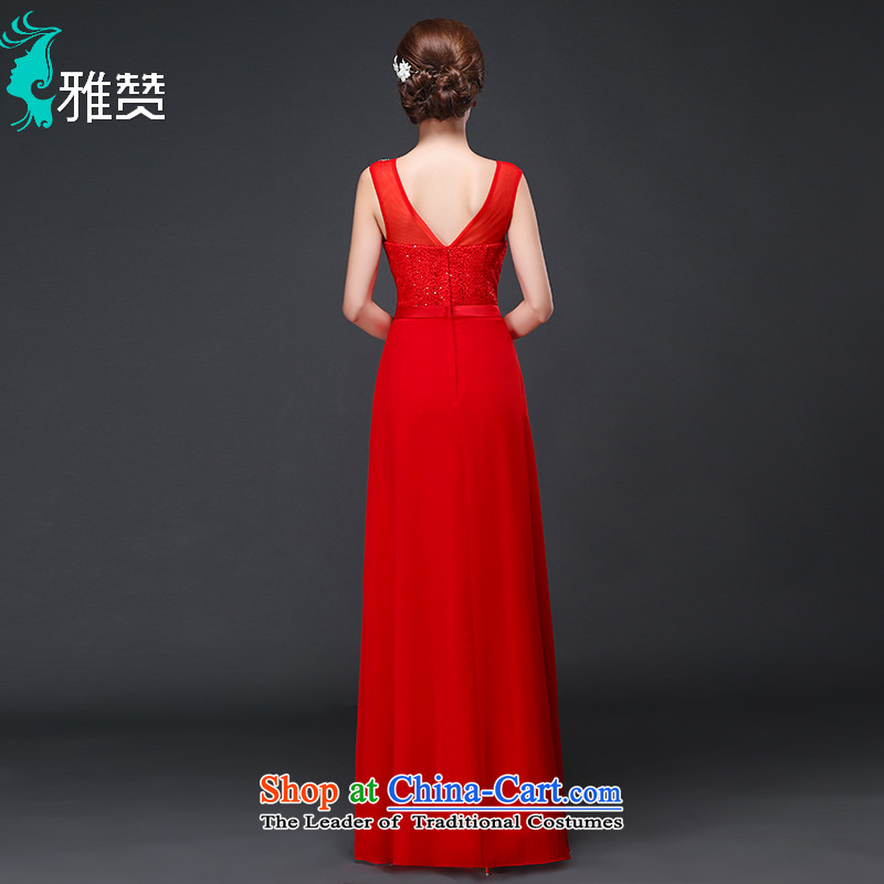 Jacob Chan marriage bows dress bride long Foutune of autumn 2015 new shoulders red evening wedding betrothal RED M Nga Chan (YAZAN) , , , shopping on the Internet