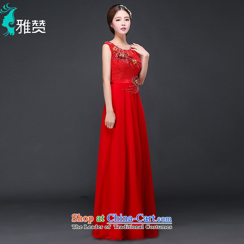 Jacob Chan marriage bows dress bride long Foutune of autumn 2015 new shoulders red evening wedding betrothal RED M Nga Chan (YAZAN) , , , shopping on the Internet