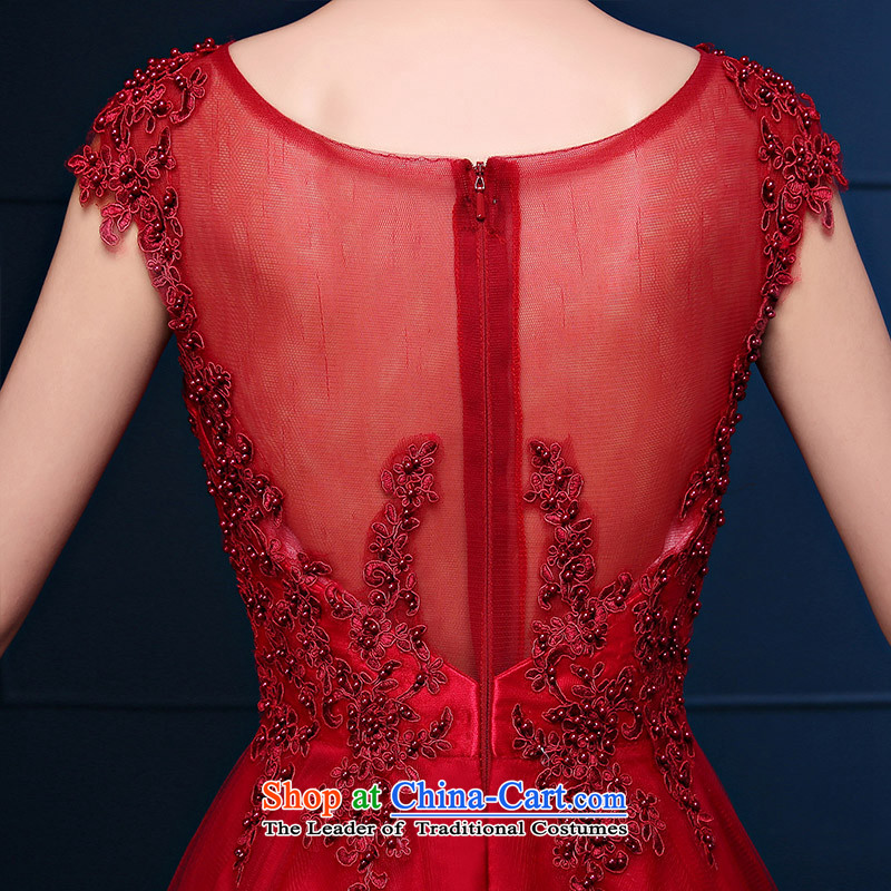 Embroidered is the new 2015 bride red dress autumn marriages bows Dress Short of serving Sau San long wedding red S is embroidered bride shopping on the Internet has been pressed.
