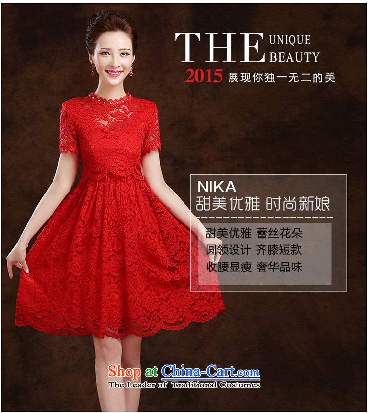 Seal the bride pregnant women serving drink Jiang short, Wedding Dress 2015 autumn and winter wedding dresses red lace evening dress in waist, Female Red L picture, prices, brand platters! The elections are supplied in the national character of distribution, so action, buy now enjoy more preferential! As soon as possible.