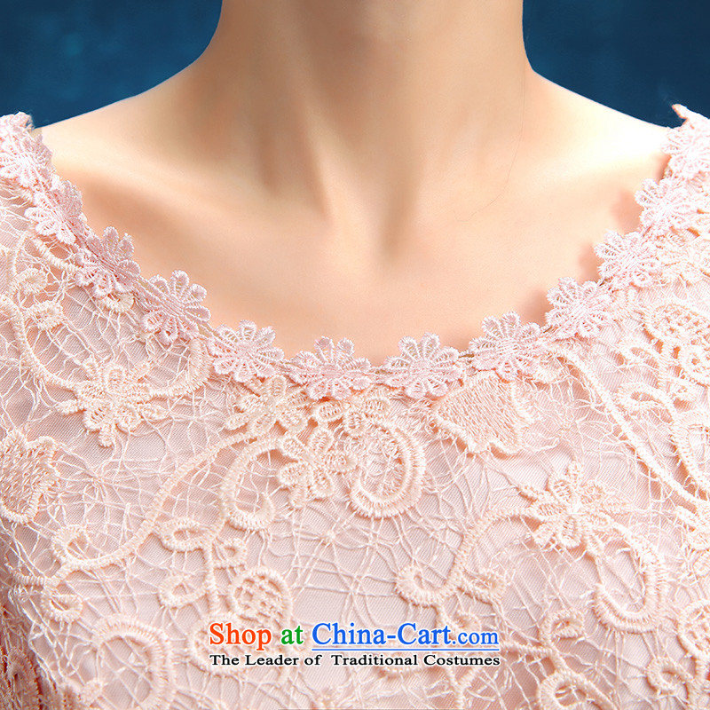 Rain-sang yi 2015 new bride wedding dress bridesmaid wedding dresses in Sau San lace banquet short-sleeved) evening dresses LF230 picture color M rain-sang Yi shopping on the Internet has been pressed.