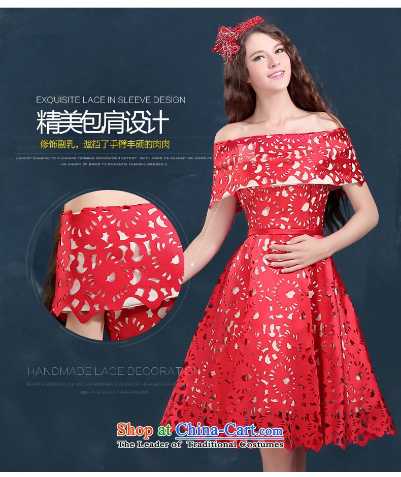 2015 new word of autumn and winter shoulder bride services red short of bows Sau San evening dresses irrepressible Huxian Paper Cutting petticoats wine red L picture, prices, brand platters! The elections are supplied in the national character of distribution, so action, buy now enjoy more preferential! As soon as possible.