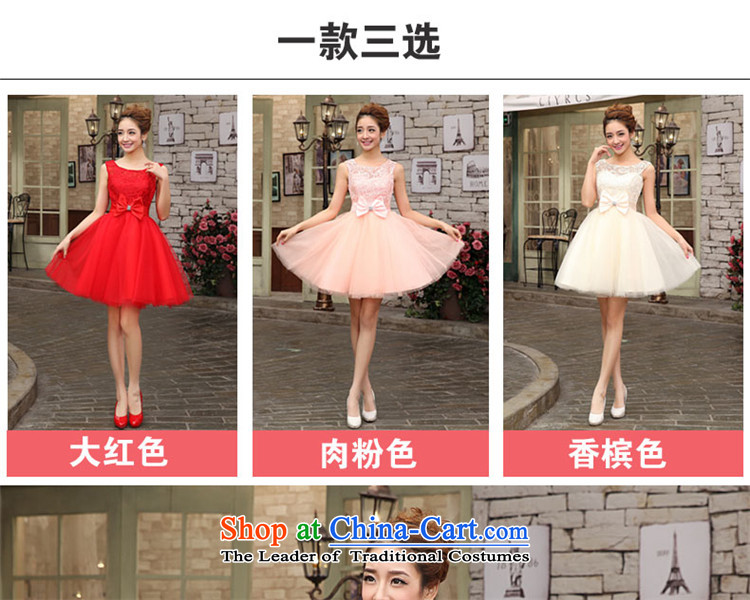 Hannizi 2015 stylish and simple large short of Sau San bride wedding dress banquet dinner dress champagne color L picture, prices, brand platters! The elections are supplied in the national character of distribution, so action, buy now enjoy more preferential! As soon as possible.