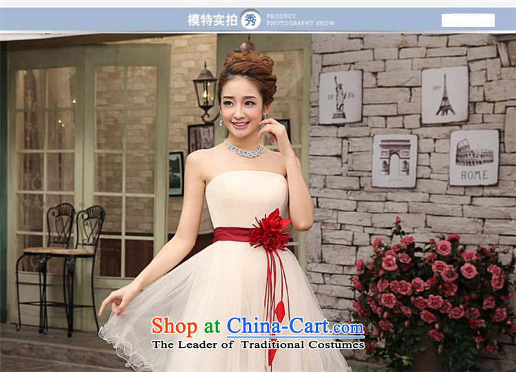Hannizi 2015 Chic simplicity and Sau San Korean short of chest bride wedding dress bows services evening dresses champagne color L picture, prices, brand platters! The elections are supplied in the national character of distribution, so action, buy now enjoy more preferential! As soon as possible.
