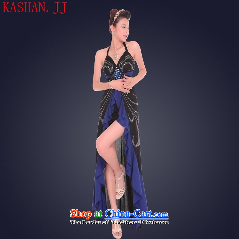 Mano-hwan's 2015 Summer sexy female nightclubs dresses long banquet dinner dress will long skirt on the lifting strap blue chip card Shan Zaoyuan XL, (KASHAN.JJ) , , , shopping on the Internet