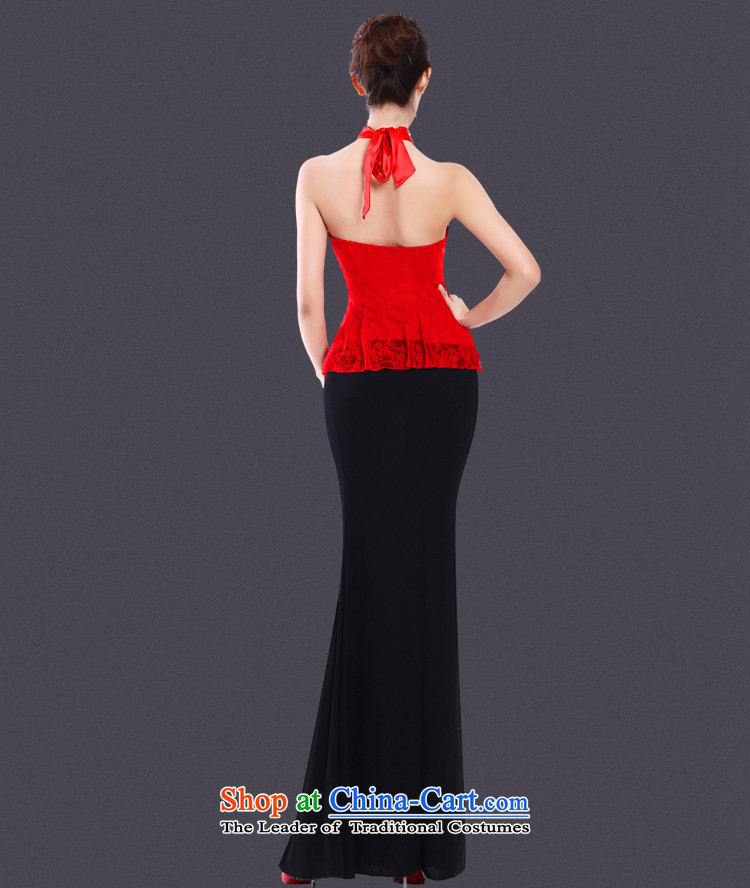 Mano-hwan's new cotton linen Night Banquet sexy dresses Sau San Korean female chiffon lace long evening dresses Red (5496122 do M picture, prices, brand platters! The elections are supplied in the national character of distribution, so action, buy now enjoy more preferential! As soon as possible.