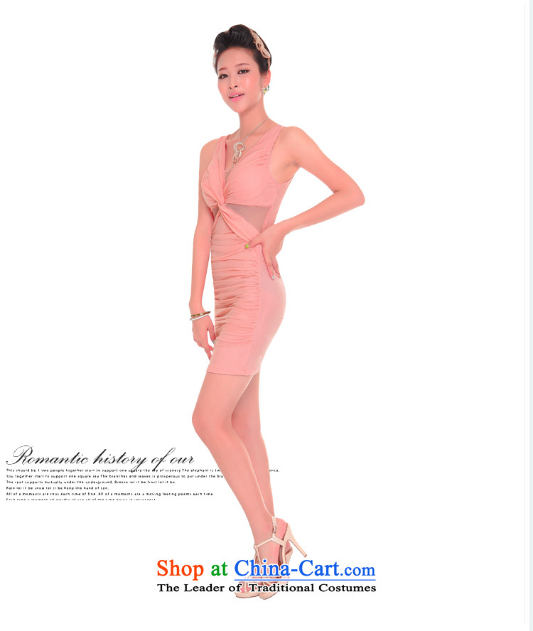 Mano-hwan's 2015 Summer sexy women's dresses nightclubs deep V-Neck evening dress short skirt will serve the princess ktv pink L picture, prices, brand platters! The elections are supplied in the national character of distribution, so action, buy now enjoy more preferential! As soon as possible.