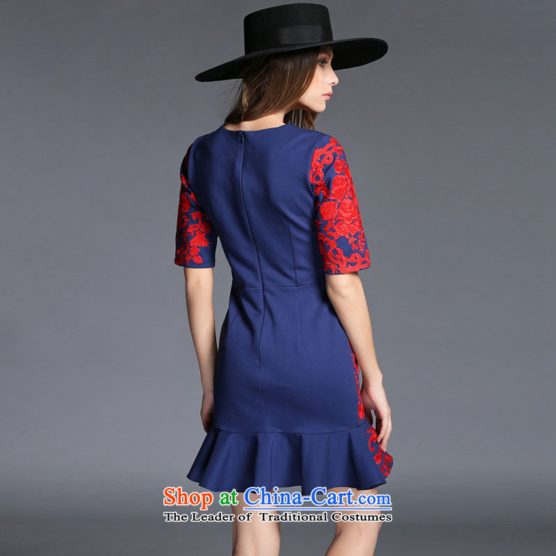 Load New caynova2015 autumn western aristocratic heavy industry embroidery flower crowsfoot Sau San package and dress photo color xl,caynova,,, shopping on the Internet