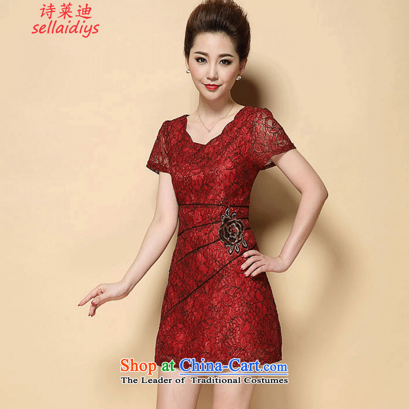 Ms Elsie Leung at the summer 2015 wedding mother replacing upscale lace dresses large red 3XL, skirts poem Randy sellai@diys) , , , shopping on the Internet