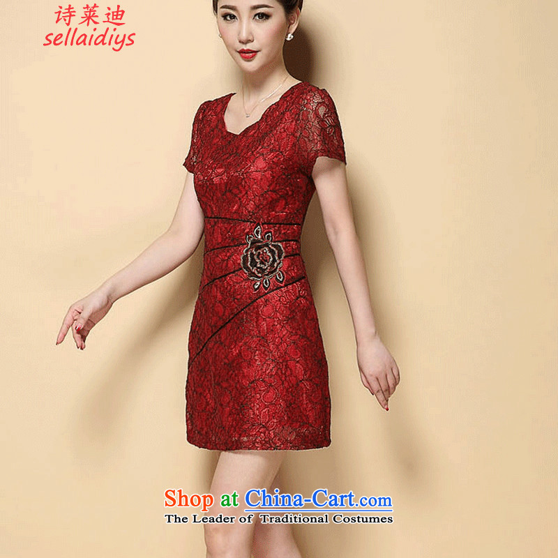Ms Elsie Leung at the summer 2015 wedding mother replacing upscale lace dresses large red 3XL, skirts poem Randy sellai@diys) , , , shopping on the Internet
