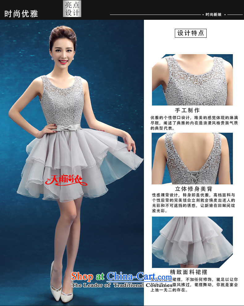 Rain Coat 2015 Autumn yet new wedding Korean shoulders short) bridesmaid small dress marriages Sau San performance evening dresses LF229 Gray L picture, prices, brand platters! The elections are supplied in the national character of distribution, so action, buy now enjoy more preferential! As soon as possible.