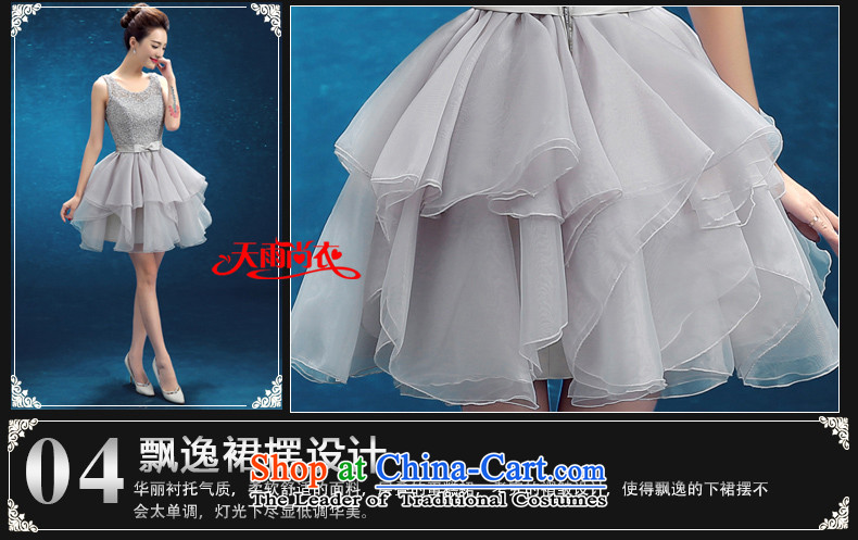 Rain Coat 2015 Autumn yet new wedding Korean shoulders short) bridesmaid small dress marriages Sau San performance evening dresses LF229 Gray L picture, prices, brand platters! The elections are supplied in the national character of distribution, so action, buy now enjoy more preferential! As soon as possible.