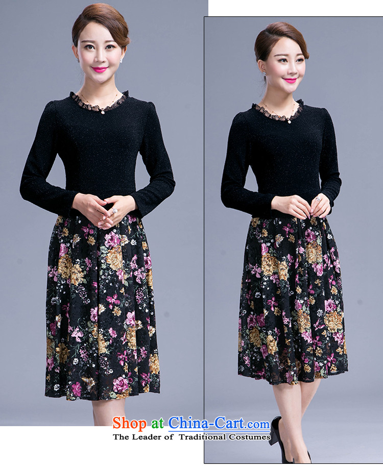 Maple Yi Min International 2015 autumn, the major new code Sau San Korean mother replacing temperament dresses in long 985 Black XL Photo, prices, brand platters! The elections are supplied in the national character of distribution, so action, buy now enjoy more preferential! As soon as possible.