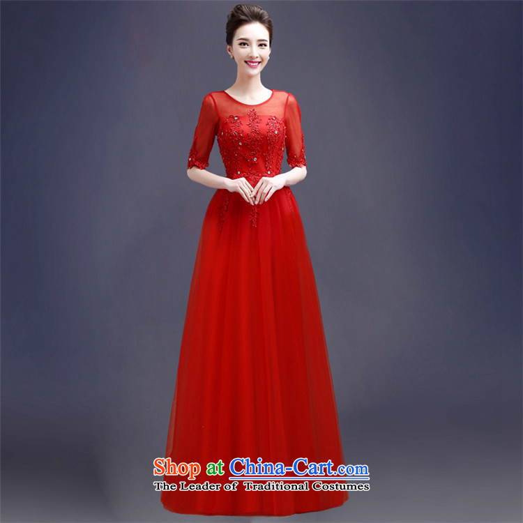 2015 Short of HUNNZ straps solid color word shoulder bride wedding dress bows services banquet evening dresses red long XXL picture, prices, brand platters! The elections are supplied in the national character of distribution, so action, buy now enjoy more preferential! As soon as possible.