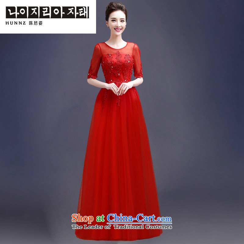 Hannizi 2015 stylish and simple large Sau San tie new bride wedding dress bows service long S Korea Red, Gigi Lai (hannizi) , , , shopping on the Internet