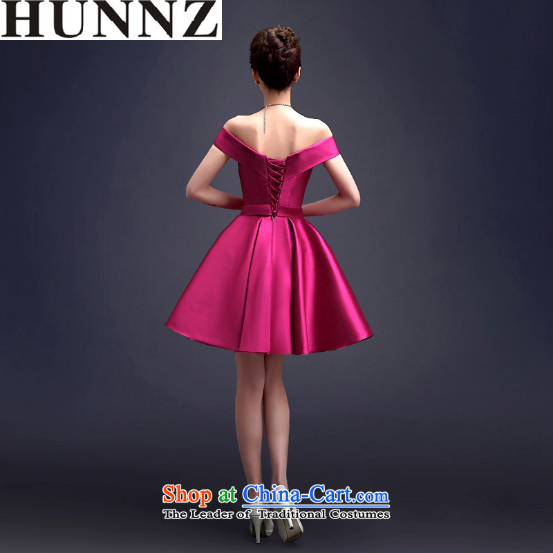      Toasting champagne HUNNZ Services 2015 spring/summer short of the new word shoulder straps bride wedding dress evening dress in red S,HUNNZ,,, shopping on the Internet