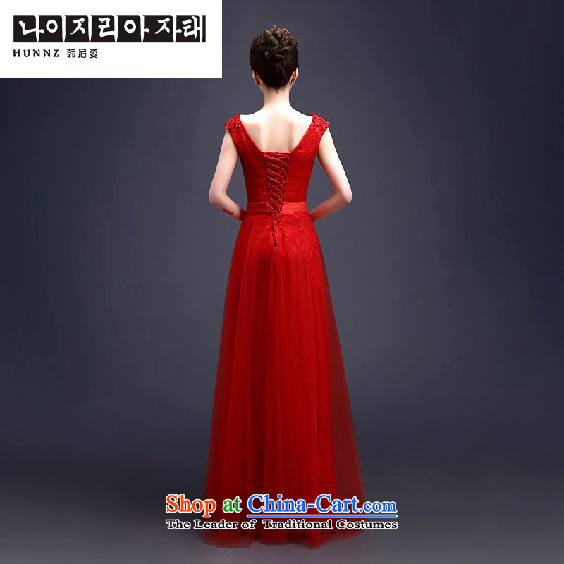 Hannizi 2015 stylish and simple bride wedding dress elegant banquet dress long service RED M Korea bows, Gigi Lai (hannizi) , , , shopping on the Internet