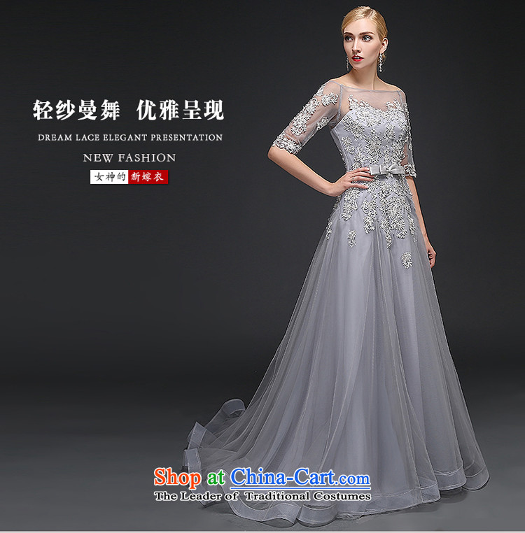 Hillo XILUOSHA) Lisa (bows services 2015 new stylish long dresses in cuff tail banquet evening dresses 2015 new evening gray XXL picture, prices, brand platters! The elections are supplied in the national character of distribution, so action, buy now enjoy more preferential! As soon as possible.