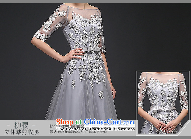 Hillo XILUOSHA) Lisa (bows services 2015 new stylish long dresses in cuff tail banquet evening dresses 2015 new evening gray XXL picture, prices, brand platters! The elections are supplied in the national character of distribution, so action, buy now enjoy more preferential! As soon as possible.