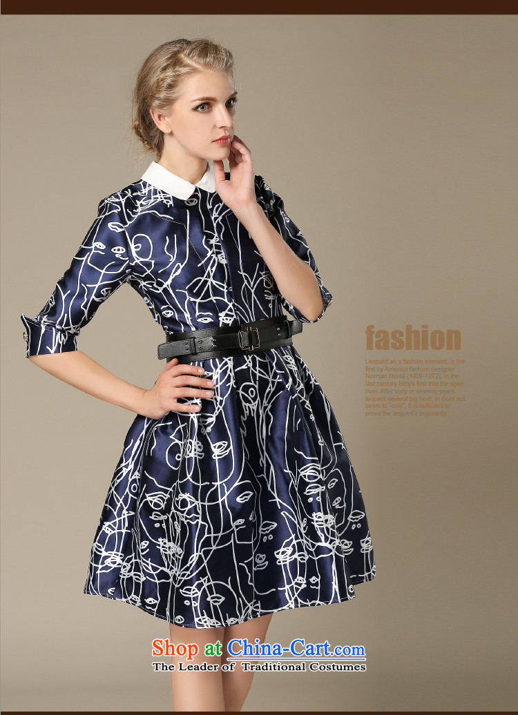 Hsbc Holdings plc Ming dress skirt female autumn 2015 Western aristocratic temperament retro dolls for Sau San large abstract dress photo color M brand, prices, picture platters! The elections are supplied in the national character of distribution, so action, buy now enjoy more preferential! As soon as possible.