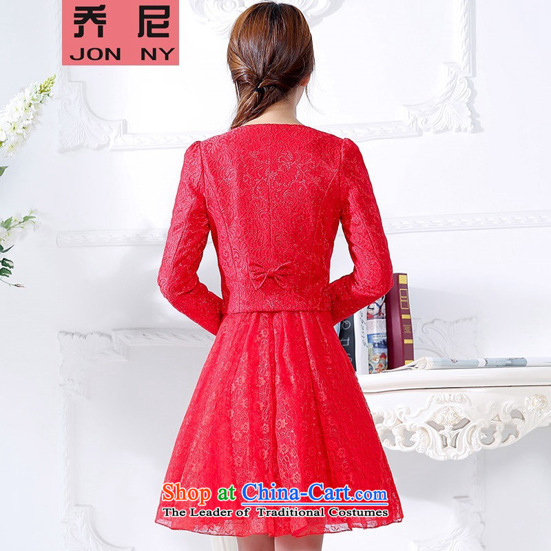 Toasting champagne bride services 2015 Fall/Winter Collections New Red wedding dress larger betrothal back door Sau San serving two kits M CIONI (NY) JON shopping on the Internet has been pressed.
