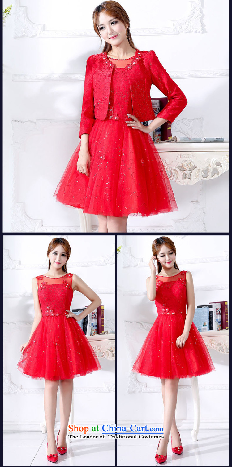 Hundreds of autumn 2015 replacing the new bride services back door small toasting champagne evening dress female Sau San jacket dresses red  (two kit) XL Photo, prices, brand platters! The elections are supplied in the national character of distribution, so action, buy now enjoy more preferential! As soon as possible.