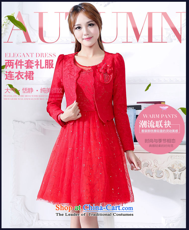 About the New 2015, hundreds of autumn will replace the Korean version of an elegant evening dresses bows services back to small female Red  (two dresses kit) M picture, prices, brand platters! The elections are supplied in the national character of distribution, so action, buy now enjoy more preferential! As soon as possible.