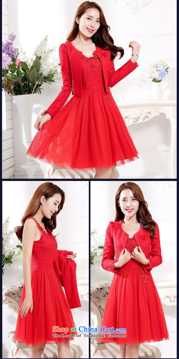About the New 2015, hundreds of autumn replacing dresses jacket back door bride services bows small girl will dress red  (two kits) L picture, prices, brand platters! The elections are supplied in the national character of distribution, so action, buy now enjoy more preferential! As soon as possible.