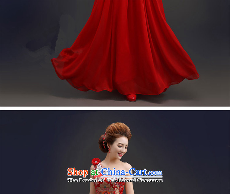 2015 Long dresses HUNNZ stylish bride evening dress the wedding-dress red dress shoulder red S picture, prices, brand platters! The elections are supplied in the national character of distribution, so action, buy now enjoy more preferential! As soon as possible.